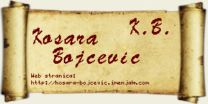 Kosara Bojčević vizit kartica